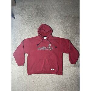 Vintage Mickey Mouse Walt Disney World Sweatshirt Hoodie Red Size Large 90s